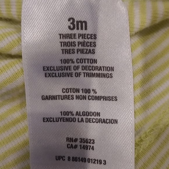 Carter's Green/White Striped Short Sleeve Dress - Picture 8 of 9